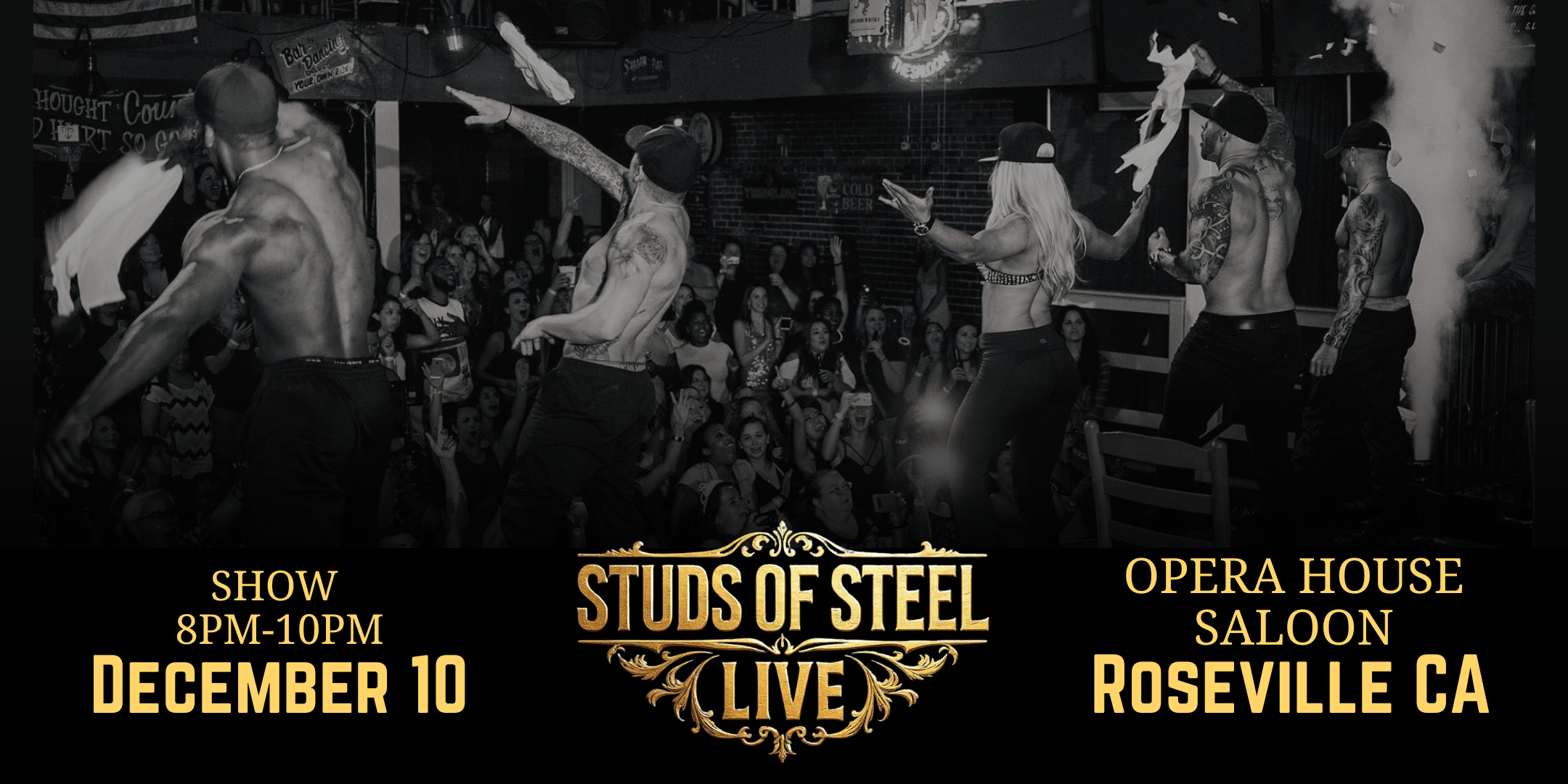 Roseville CA | Wed Dec 10, 8pm | Studs of Steel
